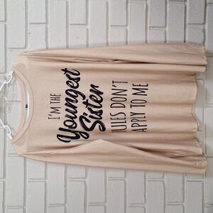 Cream Long Sleeve Soft & Stretchy Graphic Tee. Size 4X Check Measurements